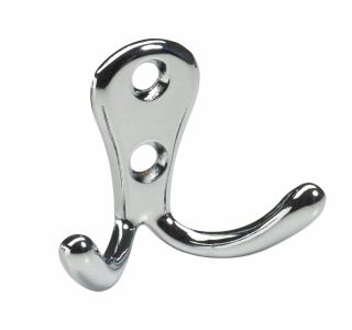 KOVINSKI OBEŠALNIK 2 KLJUKI HETTICH DIY, 52X54X24 MM, KROMIRAN