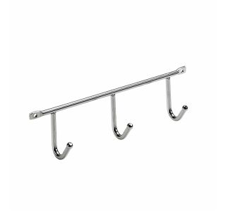 KOVINSKI GARDEROBNI OBEŠALNIK HETTICH DIY, 200X52X35 MM, 3 KLJUKE, KROMIRAN