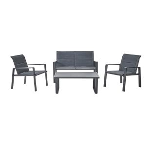 KOVINSKA VRTNA GARNITURA SET ARAMIS SIVA ALU