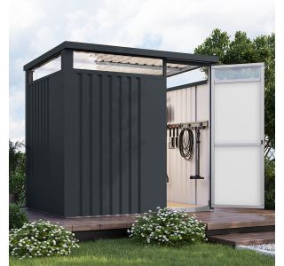 KOVINSKA VRTNA HIŠKA KARIBU OSTEN 1.5 ANTRAZIT 220X160X215