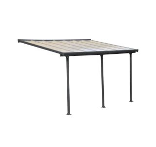 NADSTREŠEK ZA TERASO PALRAM FERIA PATIO COVER 3X4.25 SIVA/TRANSPARENT