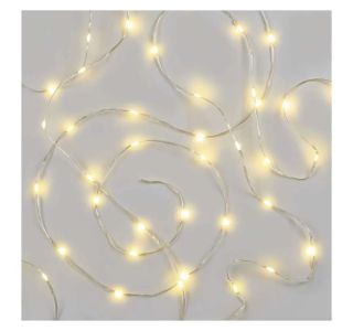 LED BOŽIČNA DROP VERIGA, 12 M, ZUNANJA IN NOTRANJA, TOPLA BELA, ČASOVNIK