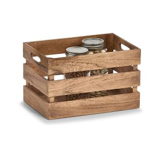 LESEN ZABOJ ZELLER PRESENT LETVIČEN VINTAGE RJAV 35X25X20 CM