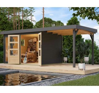 LESENA VRTNA HIŠKA KARIBU LAHAR 5 + PODALJŠEK STREHE ŠIRINE 2.40 M