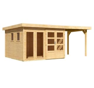 LESENA VRTNA HIŠKA KARIBU LAHAR 6+ PODALJŠEK STREHE ŠIRINE 2.40 M