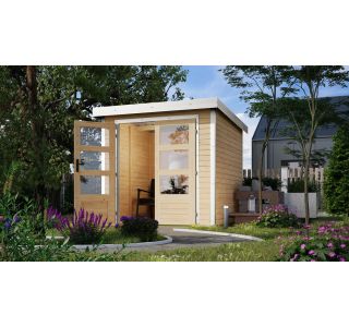 LESENA VRTNA HIŠKA KARIBU PLUTO A 220X271X271, BELA