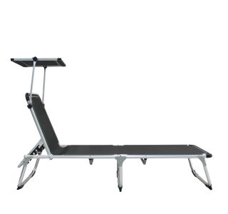 LEŽALNIK IZ TEKSTILENA AZUR S SENČNIKOM ANTR. ALU