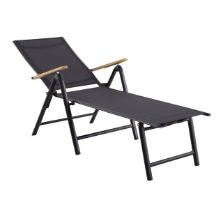 LEŽALNIK IZ TEKSTILENA NATERIAL LEŽALNIK ORIS TEMNO SIV ALU