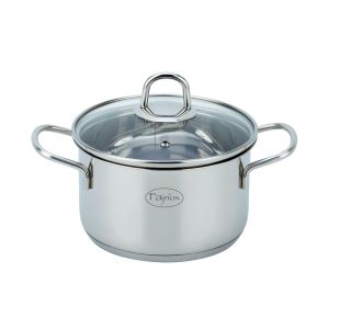 LONEC / KOZICA FAJNOX KOZICA 16 CM OPTIMA INOX 18/10 S STEKLENIM POKROV.