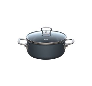 LONEC / KOZICA RIESS KOZICA 20CM 2L DARK GREY S STEKLENO POKROVKO LONEC / KOZICA RIESS KOZICA 20CM 2L DARK GREY S STEKLENO POKROVKO