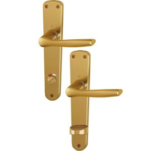 ALU KLJUKA ZA VRATA HOPPE MILANO S ŠČITOM WC F-4