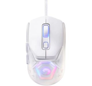 MIŠKA/KAZALNIK MARVO FIT PRO G1 LITE RGB BELA