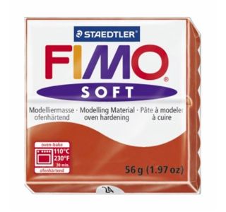 MODELIRNA MASA, PLASTELIN FIMO SOFT 24, RDEČA 56 G