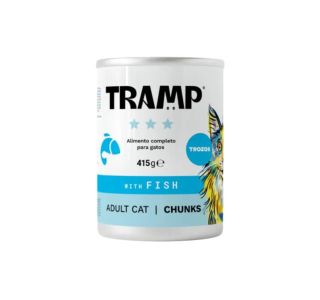 MOKRA HRANA ZA MAČKE TRAMP  3* CAT CHUNKS WITH FISH KOSI RIBE ZA ODRASLE MAČKE, 8 X 415 G
