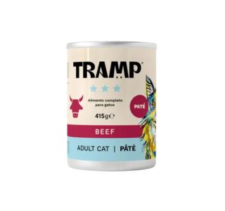 MOKRA HRANA ZA MAČKE TRAMP 3* CAT PATE BEEFPAŠTETA ZA ODRASLE MAČKE Z GOVEDINO, 8 X 415 G