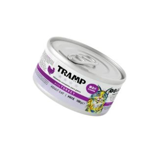MOKRA HRANA ZA MAČKE TRAMP 4* CAT PATE WITH TURKEY PURANJA PAŠTETA ZA ODRASLE MAČKE, 16 X 100 G