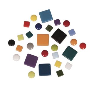 MOZAIK TESSERA (PRIBL. 395 KOS), MEŠANI TONI, 10X10MM, 20X20MM, O 12MM, 500G