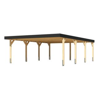 NADSTREŠEK ZA AVTO KARIBU DVOJNI NADSTREŠEK ZA AVTO IZ LEPLJENEGA LESA 2