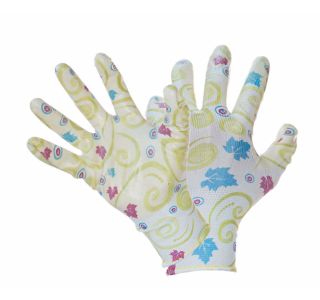 GUMENE ROKAVICE IDEAL-T NAJLON VRTNE LANTANA ŠT.8 ZELENE Z VZORCEM