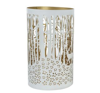 NAMIZNI OKRASEK DECORIS LANTERNA VALJ, BELA/ZLATA 12.00X12.00X20.00CM NAMIZNI OKRASEK DECORIS LANTERNA VALJ, BELA/ZLATA 12.00X12.00X20.00CM