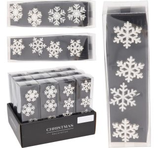 NAMIZNI OKRASEK EH OBROČKI ZA SERVIETE KOV. , SNEŽINKE 4/1 5 CM