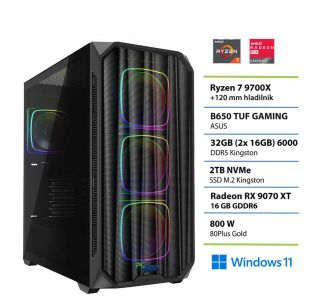 NAMIZNI RAČUNALNIK PC PLUS R7 9700X 32GB 2TB 9070XT W11 GAMER