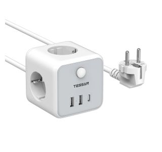 NAMIZNI RAZDELILEC TESSAN 301C 3X VTIČNICA, 2X USB-A, 1X USB-C NAMIZNI RAZDELILEC TESSAN 301C 3X VTIČNICA, 2X USB-A, 1X USB-C