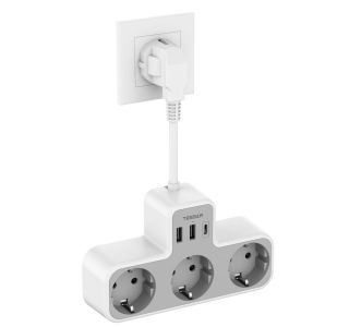 NAMIZNI RAZDELILEC TESSAN 323X-C 3X VTIČNICA, 2X USB-A, 1X USB-C, 15 CM KABEL NAMIZNI RAZDELILEC TESSAN 323X-C 3X VTIČNICA, 2X USB-A, 1X USB-C, 15 CM KABEL