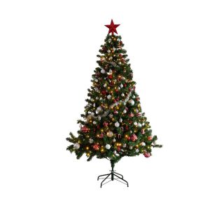 NOVOLETNA JELKA EVERLANDS 180 CM ZELENA Z OKRASKI 260 LUČK, IMPERIAL PINE