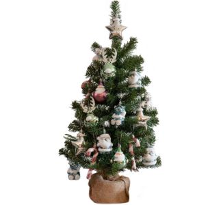 NOVOLETNA JELKA EVERLANDS 75 CM + OKRASKI MINI