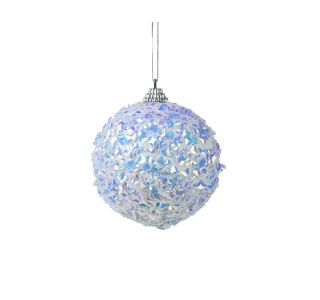 KROGLA, 8 CM, BELO MODRA