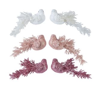 PTIČKI 4 CM ROZA, BELI SORTIRANO PTIČKI 4 CM ROZA, BELI SORTIRANO