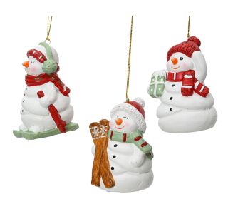 OKRASEK ZA JELKO DECORIS SNEŽAKI, 9.7 CM SORTIRANO