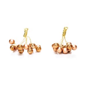 OKRASEK ZA JELKO GLOSSTYLE MINI BUNKICE NA ŽICI 20MM 2/1 BAKRENA OKRASEK ZA JELKO GLOSSTYLE MINI BUNKICE NA ŽICI 20MM 2/1 BAKRENA