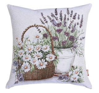 OKRASNI VZGLAVNIK URH 2-VANJA 45X45 SIVKA, MARJETICA