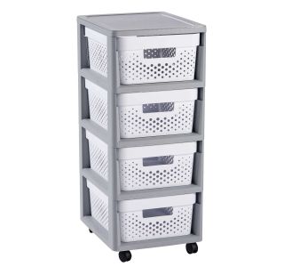 OMARICA CURVER PREDALNIK INFINITY BELE BARVE 30 X 36 X 69 CM OMARICA CURVER PREDALNIK INFINITY BELE BARVE 30 X 36 X 69 CM