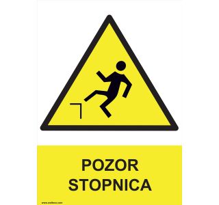 OPOZORILNI ZNAK WALTECO POZOR STOPNICA