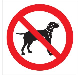 OPOZORILNI ZNAK WALTECO PREPOVEDANO ZA PSE - NALEPKA 92X92MM