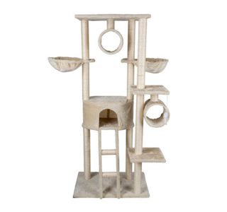 OPREMA ZA MAČKE PET TOYS DREVO IN PRASKALNIK BEŽ