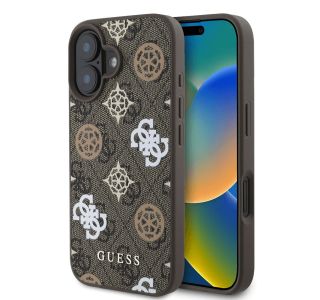 ORIGINALNI GUESS OVITEK GUHMP16SP4PWPW ZA IPHONE 16 - MAGSAFE - RJAVA