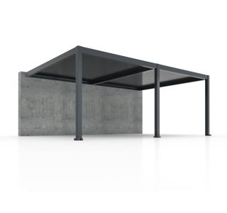 PERGOLA BELLANO BIOKLIMATSKA MOTORIZIRANA 6X4 M -PRITRJENA V STENO