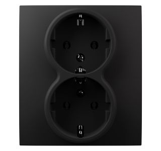 PODOMETNA VTIČNICA I700 VARNOSTNA DVOJNA ČRNA MAT, VIJAČNA