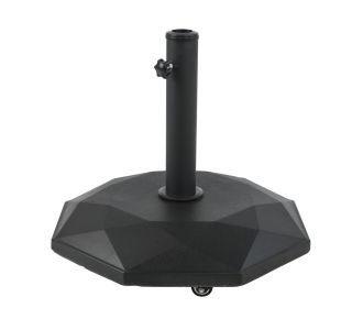 PODSTAVEK ZA SENČNIK DECORIS KOVINSKI 25 KG, ČRN S KOLEŠČKOM, 48X33.5 CM