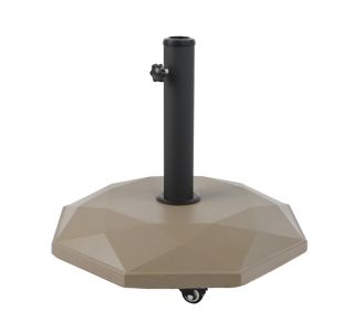 PODSTAVEK ZA SENČNIK DECORIS KOVINSKI 25 KG, TAUPE S KOLEŠČKOM, 48X33.5 CM