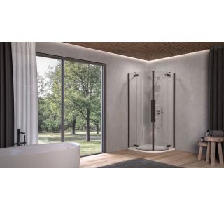 POLKROŽNA KAB. ZA PRHANJE KOLPA SAN R 90 B/1 POLARIS ČRNI PROF. PROZ. STEK.