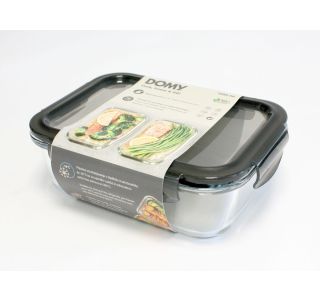 POSODA ZA SHRANJEVANJE DOMY 1050 ML STEKLENA ČRNA POSODA ZA SHRANJEVANJE DOMY 1050 ML STEKLENA ČRNA