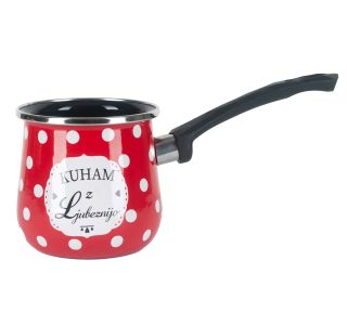 POSODA ZA TOPLE NAPITKE ALPEKS DŽEZVA 0.65L RDEČA KUHAM Z LJUBEZNIJO