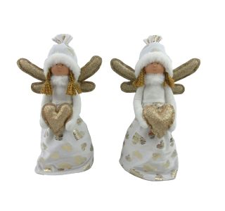 PRAZNIČNA FIGURA GLOSSTYLE ANGEL BEL 20X12X30CM PRAZNIČNA FIGURA GLOSSTYLE ANGEL BEL 20X12X30CM
