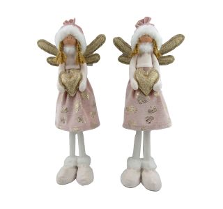 PRAZNIČNA FIGURA GLOSSTYLE ANGEL ROZA 18X9X40CM PRAZNIČNA FIGURA GLOSSTYLE ANGEL ROZA 18X9X40CM