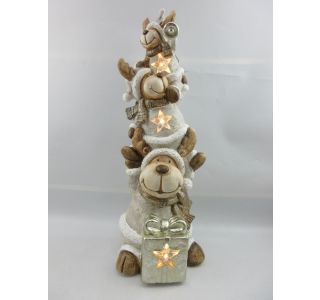 PRAZNIČNA FIGURA GLOSSTYLE JELENI Z LED LUČKO 22.5X21.5X58CM